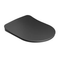 Сиденье для унитаза Uni Chrome Flat черное 360 x 445 x 61,5