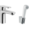 Смеситель для раковины Hansgrohe Vernis Blend с гигиеническим душем Хром (71215000)