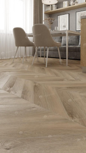 Alpine Floor LVT Дуб Синистра Chevron 555×127×2,5 мм (1.974м2), 28шт (14А+14B)