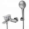 Смеситель Lemark Bronx LM3714GM для ванны с коротким изливом, дивертор с кер. пласт., с аксессуарами