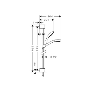 26570400 HG Душевая стойка Croma Select 900мм