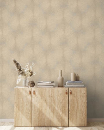 Обои Euro Decor Bengal, Винил горячего тиснения, 1,06*10м, Бежевый мотив