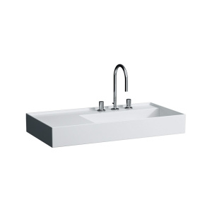 KARTELL умывальник  с 1 отв. д/смесителя в центре /90х46х12/ (бел.)