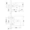 Смеситель Lemark Nero LM0214C для ванны, с коротким изливом, дивертор с кер. пласт, хром